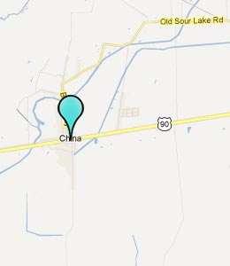 Map of China, TX hotels