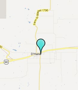 Map of D'Hanis, TX hotels