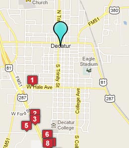 Map of Decatur, TX hotels