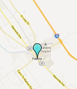 Map of Fabens, TX hotels