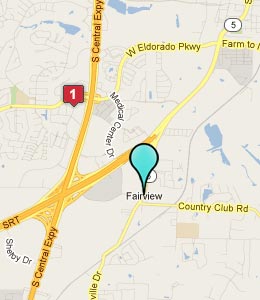 Map of Fairview, TX hotels