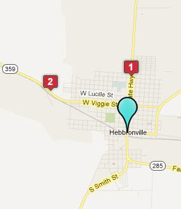 Map of Hebbronville, TX hotels