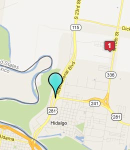 Map of Hidalgo, TX hotels