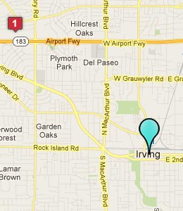 Map of Irving, TX hotels
