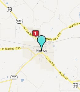 Map of Kountze, TX hotels