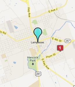 Map of Lampasas, TX hotels