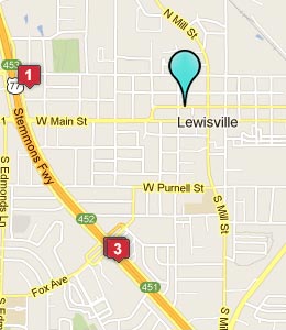 Map of Lewisville, TX hotels