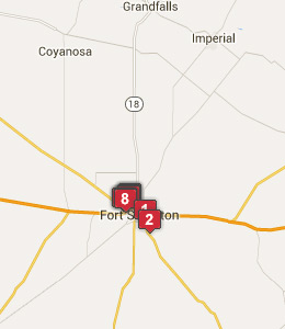 Map of McCamey, TX hotels