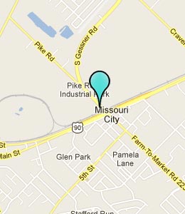 Map of Missouri City, TX hotels