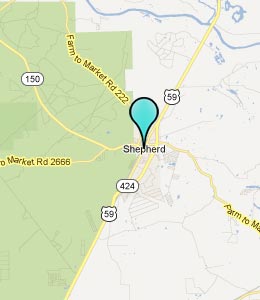 Map of Shepherd, TX hotels