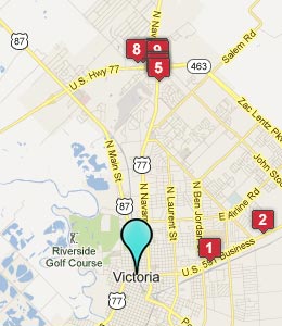 Map of Victoria, TX hotels