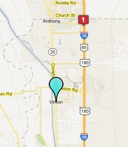 Map of Vinton, TX hotels