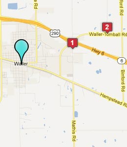 Map of Waller, TX hotels