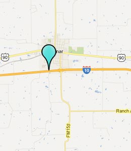 Map of Weimar, TX hotels