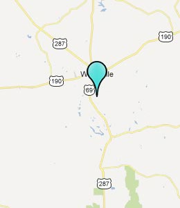 Map of Woodville, TX hotels