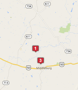 Map of Bluemont, VA hotels