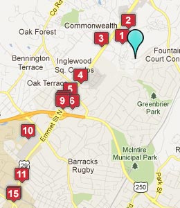 Map of Chapel Hills, VA hotels