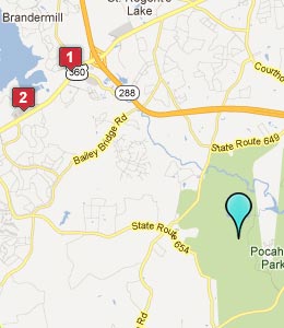 Map of Chesterfield County, VA hotels