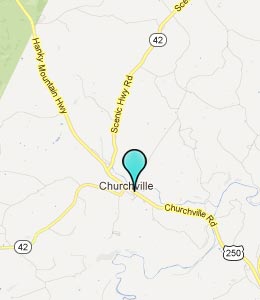 Map of Churchville, VA hotels