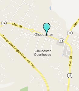 Map of Gloucester, VA hotels