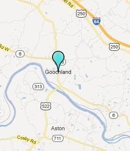 Map of Goochland, VA hotels