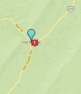Map of Hot Springs, VA hotels