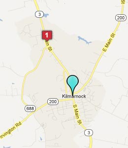 Map of Kilmarnock, VA hotels