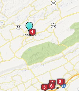 Map of Lebanon, VA hotels