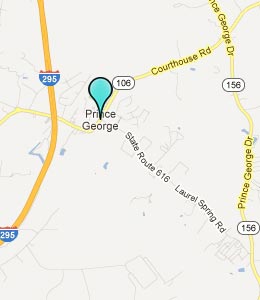 Map of Prince George, VA hotels