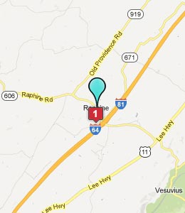 Map of Raphine, VA hotels