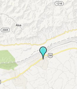 Map of Rose Hill, VA hotels