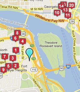 Map of Rosslyn, VA hotels