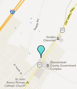 Map of Woodstock, VA hotels