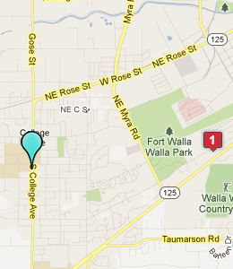 Map of College Place, WA hotels