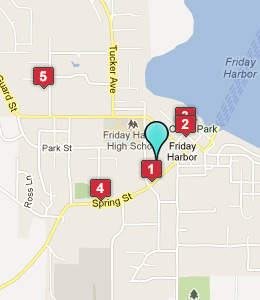 Map of Friday Harbor, WA hotels