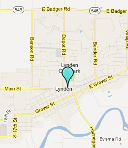 Map of Lynden, WA hotels