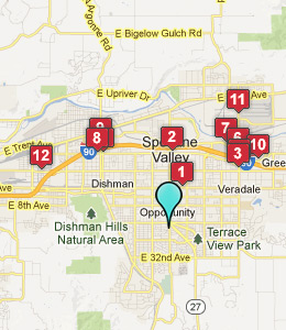 Map of Opportunity, WA hotels