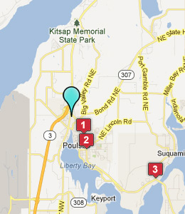Map of Poulsbo, WA hotels