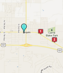 Map of Sequim, WA hotels