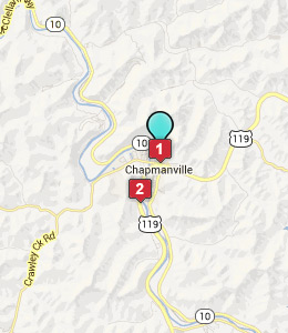 Map of Chapmanville, VT hotels