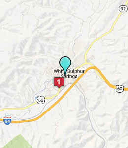 Map of White Sulphur Springs, WV hotels
