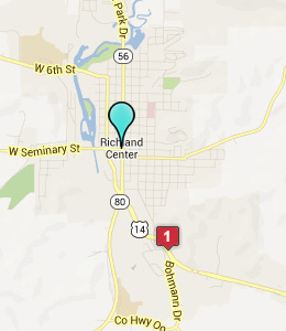Map of Richland Center, WI hotels