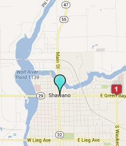 Map of Shawano, WI hotels
