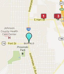 Map of Buffalo, WY hotels