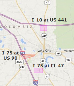 Lake City FL Hotels amp Motels - Map Lake City Fl Hotels