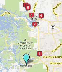Homosassa FL Hotels amp Motels - Map Homosassa Fl Hotels 